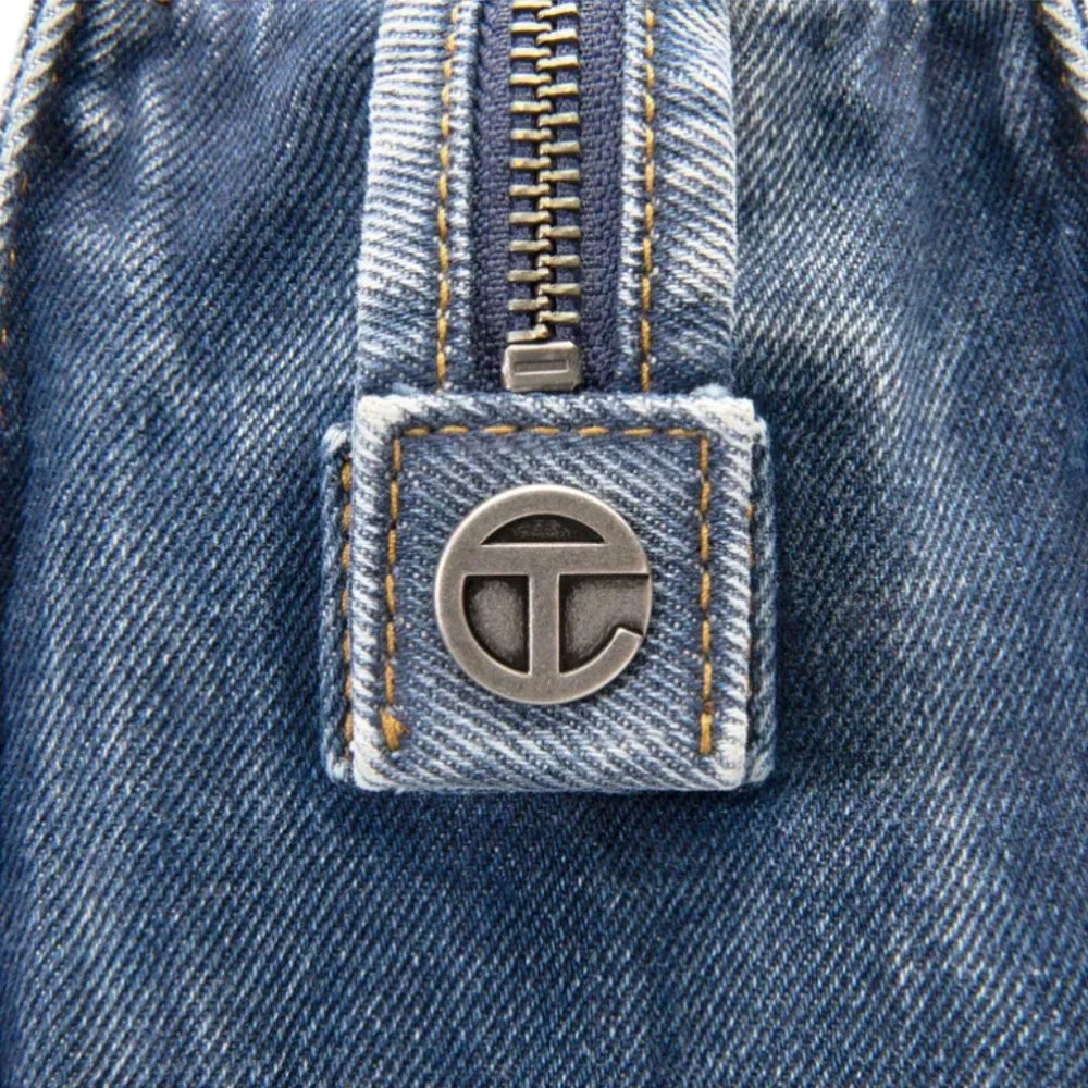 Telfar Medium Denim Shopper - Blue